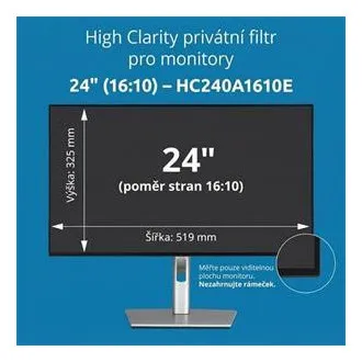 Kensington High Clarity zasebni filter za 24-palčni monitor v razmerju 16:10 Kensington High Clarity zasebni filter za 24-palčni monitor v razmerju 16:10