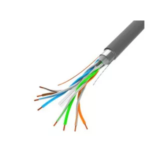 LANBERG FTP kabel CAT.6, Cu, dolžina 305 m, siv, CPR   Fluke pass, PVC