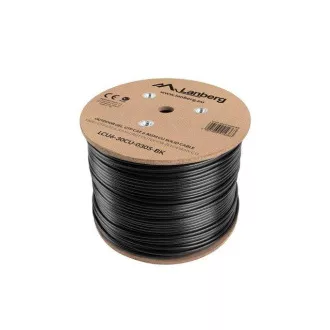 LANBERG LAN KABEL CAT.6 UTP 305M ZUNANJI FIKSNI Z GELSKO OBLOGO CU ČRN FLUKE PASS
