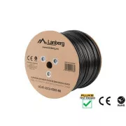LANBERG LAN KABEL CAT.5E UTP 305M FIKSNI ZUNANJI CU ČRN FLUKE PASS