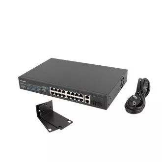 STIKALO LANBERG 16X 100MB POE /2X 1GB/1X SFP NEVODENO STOJALO 10" IN 19" GIGABITNI ETHERNET 150W