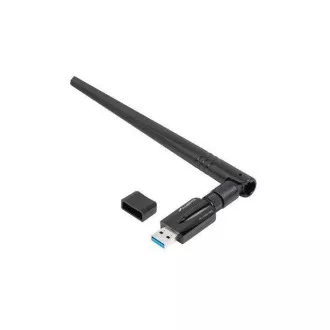 LANBERG USB ADAPTER BREZŽIČNA OMREŽNA KARTICA NC-1200-WIE AC1200 DUAL BAND 1X NOTRANJA   1X ZUNANJA ANTENA