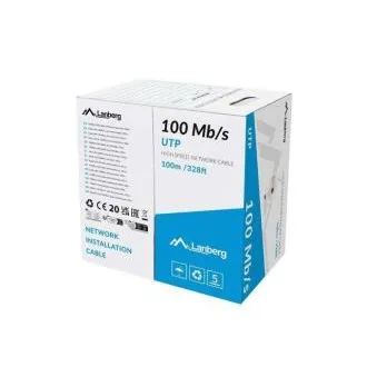 LANBERG LAN-kabel 100 MB/s, 100 m, trden, CCA, siv LANBERG LAN-kabel 100 MB/s, 100 m, trden, CCA, siv