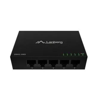 LANBERG STIKALO DSM1-1005 5X 1 GB/s, NEUPRAVLJIVO GIGABITNO ETHERNETNO STIKALO ZA NAMIZNO UPORABO, 12 V (KOVINSKO OHIŠJE) LANBERG STIKALO DSM1-1005 5X 1 GB/s, NEUPRAVLJIVO GIGABITNO ETHERNETNO STIKALO ZA NAMIZNO UPORABO, 12 V (KOVINSKO OHIŠJE)