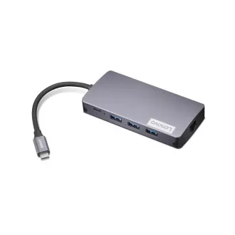 Lenovo Dock CONS - Lenovo 150 - potovalni USB-C (največ 100 W), 1x USB-C, 3x USB-A, 1x HDMI, 1x VGA, 1x RJ45, 1x bralnik TF/SD