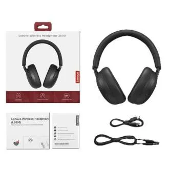 Lenovo Wireless Headphone 2000 = brezžične (BT 6.0) slušalke z zaprtim ušesnim pokrovom, črne