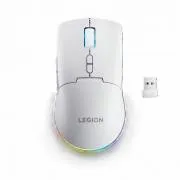 Lenovo Legion M220 Wireless RGB Gaming Mouse – igralna miška z RGB osvetlitvijo, tremi načini povezave, v beli barvi
