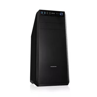Modecom PC gaming ohišje OBERON PRO LE BLACK MIDI, 2x USB 3.0, 2x USB 2.0, audio HD, črno, brez napajalnika
