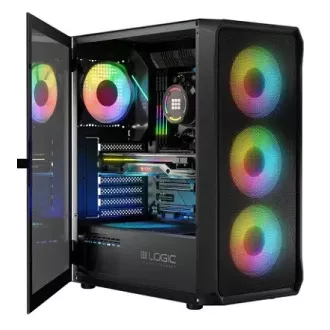 LOGIC PC ohišje Portos ARGB MIDI 1x USB 3.0, 2x USB 2.0 avdio, črno, brez napajalnika LOGIC PC ohišje Portos ARGB MIDI 1x USB 3.0, 2x USB 2.0 avdio, črno, brez napajalnika