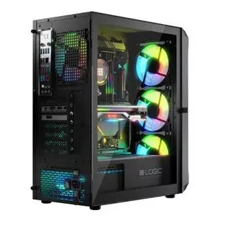 LOGIC PC ohišje Portos ARGB MIDI 1x USB 3.0, 2x USB 2.0 avdio, črno, brez napajalnika LOGIC PC ohišje Portos ARGB MIDI 1x USB 3.0, 2x USB 2.0 avdio, črno, brez napajalnika