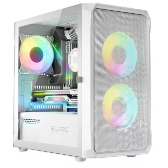 LOGIC PC ohišje Portos ARGB MINI 1x USB 3.0, 2x USB 2.0 avdio, belo, brez napajalnika LOGIC PC ohišje Portos ARGB MINI 1x USB 3.0, 2x USB 2.0 avdio, belo, brez napajalnika