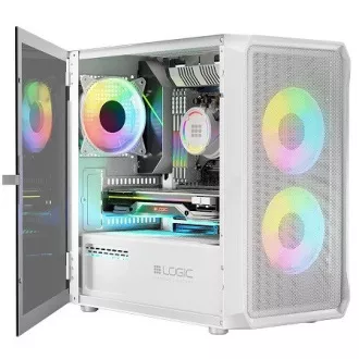 LOGIC PC ohišje Portos ARGB MINI 1x USB 3.0, 2x USB 2.0 avdio, belo, brez napajalnika LOGIC PC ohišje Portos ARGB MINI 1x USB 3.0, 2x USB 2.0 avdio, belo, brez napajalnika