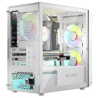 LOGIC PC ohišje Portos ARGB MINI 1x USB 3.0, 2x USB 2.0 avdio, belo, brez napajalnika LOGIC PC ohišje Portos ARGB MINI 1x USB 3.0, 2x USB 2.0 avdio, belo, brez napajalnika
