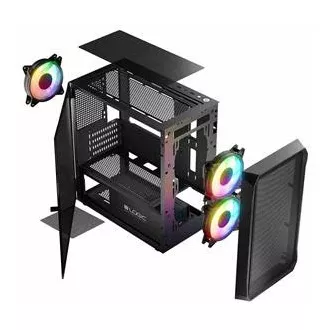 LOGIC PC ohišje Portos ARGB MINI 1x USB 3.0, 2x USB 2.0 avdio, črno, brez napajalnika LOGIC PC ohišje Portos ARGB MINI 1x USB 3.0, 2x USB 2.0 avdio, črno, brez napajalnika
