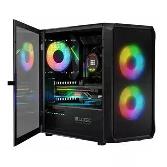 LOGIC PC ohišje Portos ARGB MINI 1x USB 3.0, 2x USB 2.0 avdio, črno, brez napajalnika LOGIC PC ohišje Portos ARGB MINI 1x USB 3.0, 2x USB 2.0 avdio, črno, brez napajalnika