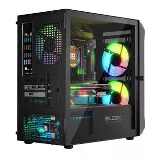 LOGIC PC ohišje Portos ARGB MINI 1x USB 3.0, 2x USB 2.0 avdio, črno, brez napajalnika LOGIC PC ohišje Portos ARGB MINI 1x USB 3.0, 2x USB 2.0 avdio, črno, brez napajalnika