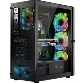 LOGIC PC ohišje Aramis ARGB MIDI 1x USB 3.0, 2x USB 2.0 avdio, črno, brez napajalnika LOGIC PC ohišje Aramis ARGB MIDI 1x USB 3.0, 2x USB 2.0 avdio, črno, brez napajalnika
