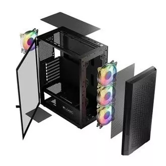 LOGIC PC ohišje Aramis ARGB MIDI 1x USB 3.0, 2x USB 2.0 avdio, črno, brez napajalnika LOGIC PC ohišje Aramis ARGB MIDI 1x USB 3.0, 2x USB 2.0 avdio, črno, brez napajalnika