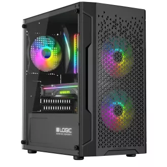 LOGIC PC ohišje Aramis ARGB MINI 1x USB 3.0, 2x USB 2.0 avdio, črno, brez napajalnika LOGIC PC ohišje Aramis ARGB MINI 1x USB 3.0, 2x USB 2.0 avdio, črno, brez napajalnika