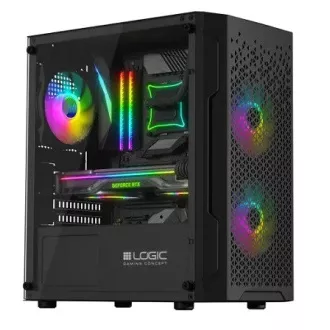 LOGIC PC ohišje Aramis ARGB MINI 1x USB 3.0, 2x USB 2.0 avdio, črno, brez napajalnika LOGIC PC ohišje Aramis ARGB MINI 1x USB 3.0, 2x USB 2.0 avdio, črno, brez napajalnika