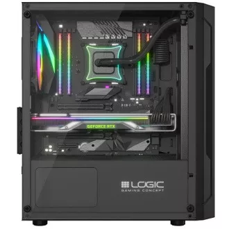 LOGIC PC ohišje Aramis ARGB MINI 1x USB 3.0, 2x USB 2.0 avdio, črno, brez napajalnika LOGIC PC ohišje Aramis ARGB MINI 1x USB 3.0, 2x USB 2.0 avdio, črno, brez napajalnika