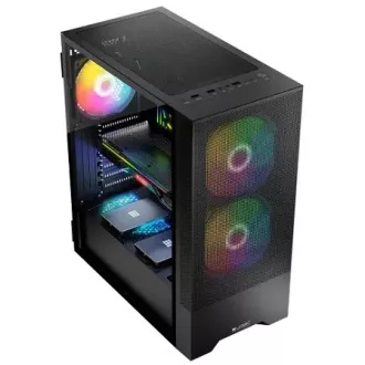 LOGIC PC ohišje Arya ARGB MIDI 1x USB 3.0, 2x USB 2.0   avdio, črno, brez napajalnika
