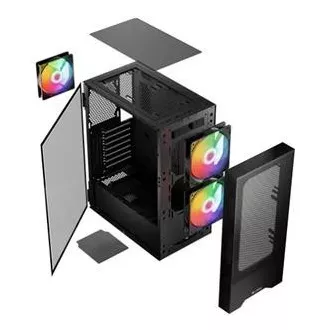 LOGIC PC ohišje Arya ARGB MIDI 1x USB 3.0, 2x USB 2.0   avdio, črno, brez napajalnika