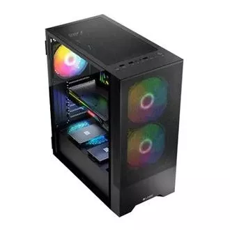 LOGIC PC ohišje Arya ARGB MIDI 1x USB 3.0, 2x USB 2.0   avdio, črno, brez napajalnika