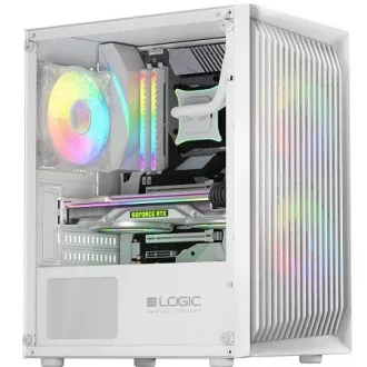 LOGIC PC ohišje Atos ARGB MINI 1x USB 3.0, 2x USB 2.0 avdio, belo, brez napajalnika LOGIC PC ohišje Atos ARGB MINI 1x USB 3.0, 2x USB 2.0 avdio, belo, brez napajalnika
