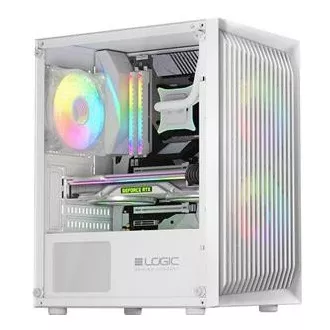 LOGIC PC ohišje Atos ARGB MINI 1x USB 3.0, 2x USB 2.0 avdio, belo, brez napajalnika LOGIC PC ohišje Atos ARGB MINI 1x USB 3.0, 2x USB 2.0 avdio, belo, brez napajalnika