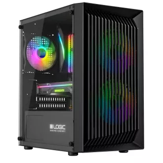 LOGIC PC ohišje Atos ARGB MINI 1x USB 3.0, 2x USB 2.0   avdio, črno, brez napajalnika