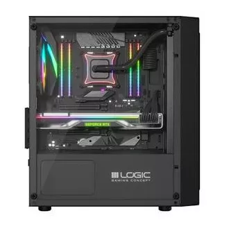 LOGIC PC ohišje Atos ARGB MINI 1x USB 3.0, 2x USB 2.0   avdio, črno, brez napajalnika