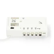 Nedis SAMP42244WT – CATV-antenski ojačevalnik | Ojačitev: 20 dB | 47–694 MHz | Število izhodov: 4 | Nastavitev ojačitve | Bela