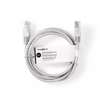 Nedis CCGL85230GY20 - Omrežni kabel CAT6 U/UTP | Vtič RJ45 | Vtič RJ45 | 2,00 m | Okrogel | PVC | Siva