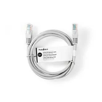 Nedis CCGL85230GY20 - Omrežni kabel CAT6 U/UTP | Vtič RJ45 | Vtič RJ45 | 2,00 m | Okrogel | PVC | Siva
