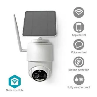 Nedis WIFICO14CWT – SmartLife zunanja kamera | Wi-Fi | 3 MP Full HD 1296p | IP65 | oblak / Micro SD | 5 V DC | nočno vid Nedis WIFICO14CWT – SmartLife zunanja kamera | Wi-Fi | 3 MP Full HD 1296p | IP65 | oblak / Micro SD | 5 V DC | nočno vid
