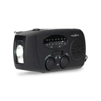 Nedis RDFMCR2000BK - Radio v sili | AM/FM | Funkcija Powerbank | Akumulatorsko napajanje / USB napajanje / Ročna ročica | Črna Nedis RDFMCR2000BK - Radio v sili | AM/FM | Funkcija Powerbank | Akumulatorsko napajanje / USB napajanje / Ročna ročica | Črna