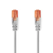 Nedis CCGL85230GY100 – omrežni kabel CAT6 | RJ45 vtič | RJ45 vtič | U/UTP | 10,0 m | okrogel | PVC | siva | nalepka