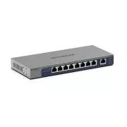 Netgear 8-portno gigabitno ethernetno stikalo brez upravljanja z 1 namenskim 10G/večigitalnimi priključki - GS108MX