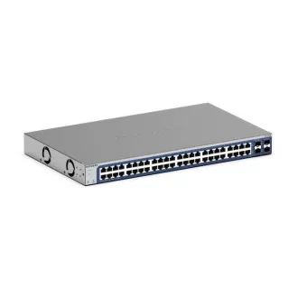 Netgear 48xGbE, pametno stikalo, 2 kombinirani vhodi Copper/SFP, 2 namenski vhoda SFP - GS748T