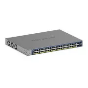 Netgear 48-portno gigabitno ethernetno stikalo, PoE , pametno stikalo, upravljanje v oblaku, 4 vrata SFP  (380 W) - GS752TXP