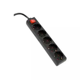 OMEGA 5 vtičnic podaljšek 3,0M 16A 5 SOCKET TYPE F SCHUKO GERMAN BLACK