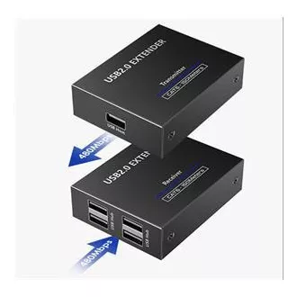 PremiumCord 4-portni podaljšek USB 2.0 prek Cat5/Cat5e/Cat6 do 150 m
