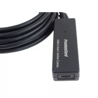 PremiumCord USB-C repeater in podaljšek, moški-ženska, 5Gbps 5m