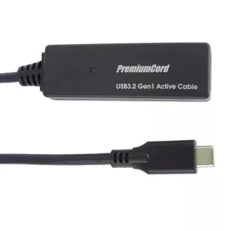 PremiumCord USB-C repeater in podaljšek, moški-ženska, 5Gbps 5m