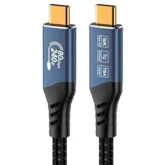 PremiumCord USB4 različica 2.0, 80 Gbps, 16K pri 60 Hz, 240 W, kabel za Thunderbolt 3 in 4, 1,5 m PremiumCord USB4 različica 2.0, 80 Gbps, 16K pri 60 Hz, 240 W, kabel za Thunderbolt 3 in 4, 1,5 m