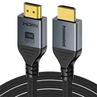 PremiumCord Ultra HD HDMI 2.2 kabel 16K@60Hz, 8K@240Hz, 4K@480Hz, pozlačen, 1 m