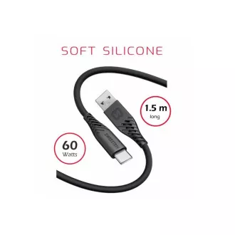 SWISSTEN PODATKOVNI KABEL USB / USB-C TEKSTIL 3,0 M ČRN