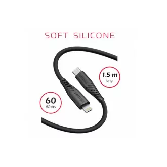 SWISSTEN PODATKOVNI KABEL IZ MEHKEGA SILIKONA USB-C / USB-C 1,5 M 60W ČRN