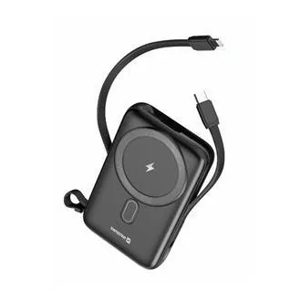SWISSTEN POWER BANK 10000 mAh PD 20 W Z VGRADENIMA KABLOMA USB-C IN LIGHTNING (združljiv z MagSafe) SWISSTEN POWER BANK 10000 mAh PD 20 W Z VGRADENIMA KABLOMA USB-C IN LIGHTNING (združljiv z MagSafe)